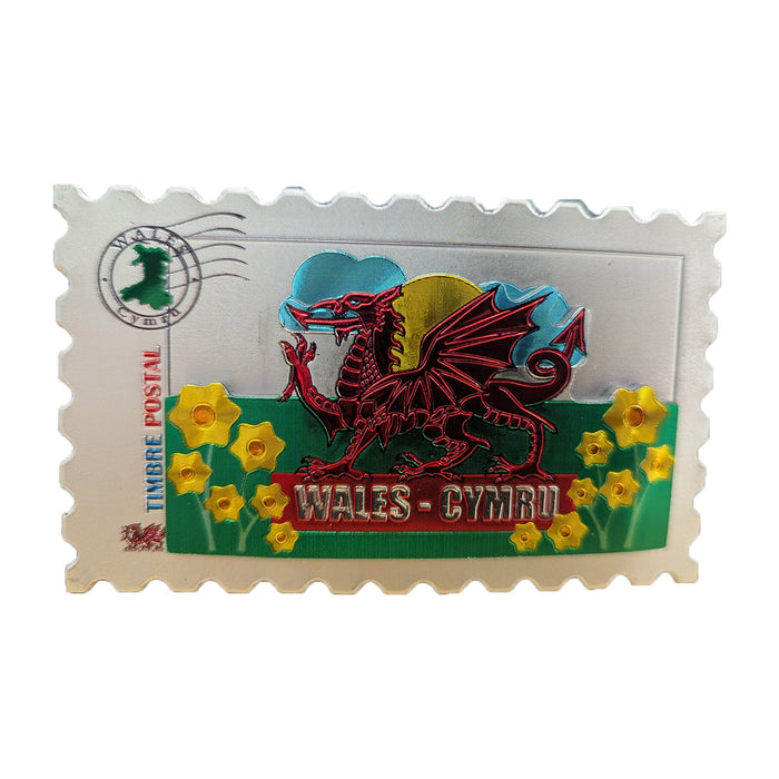 Wales Postal Sun Flag 3D Foil Magnet