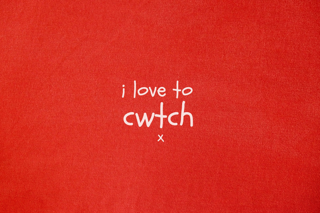 i love to cwtch Baby Cotton Blanket Shawl - Giftware Wales
