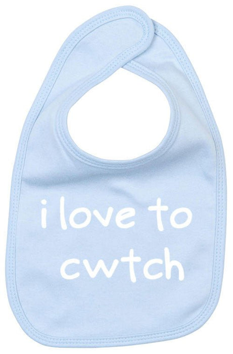 I Love To Cwtch - Welsh Baby Bib (Choice Of 4 Colours) - Giftware Wales