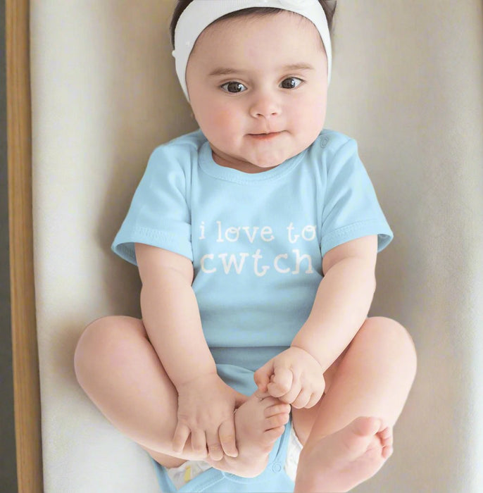 I Love to Cwtch - Welsh Baby Grow (Colour Choice) - Giftware Wales