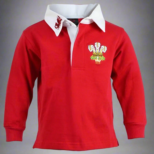 Junior Baby - Retro Welsh Rugby Shirt - Giftware Wales