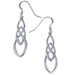 Linked knot Silver Celtic earrings (JSE19) - Giftware Wales