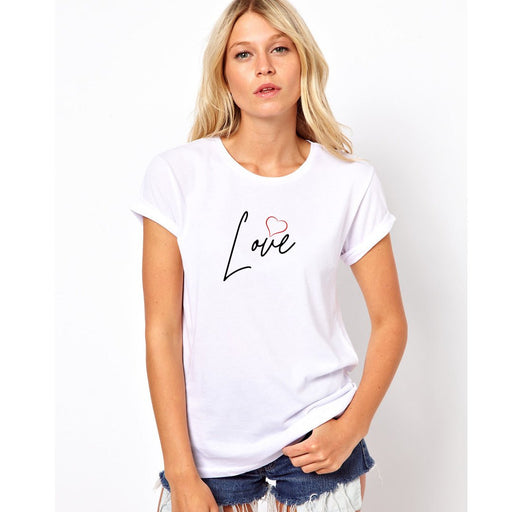 Love Graffiti Heart - Women's Welsh T-Shirt - Giftware Wales