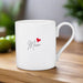 Mam Heart Script Bone China Mug - Balmoral - Giftware Wales