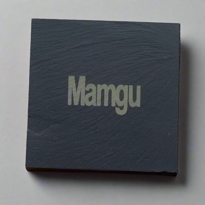 Mamgu - Grandmother Square Welsh Slate Coaster - Giftware Wales