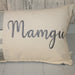 Mamgu Wool Touch Cushion - Lizzie® Grey Check - Giftware Wales