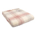 Meadow Check Dusky Pink - Pure New Wool Blanket by Tweedmill® - Giftware Wales