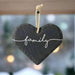 Medium Welsh Slate Heart - Family - Giftware Wales