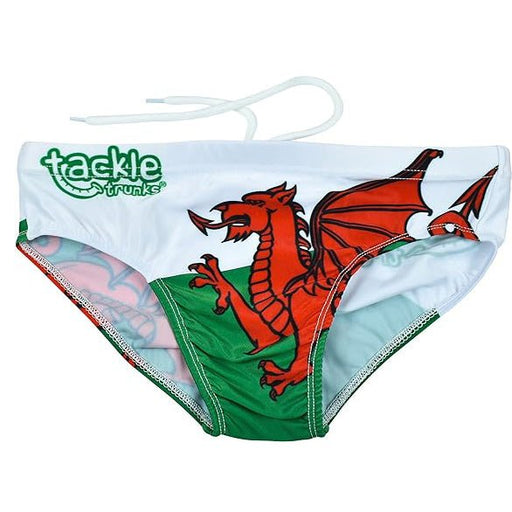 Mens Welsh Flag Tackle Swim Trunks - Giftware Wales