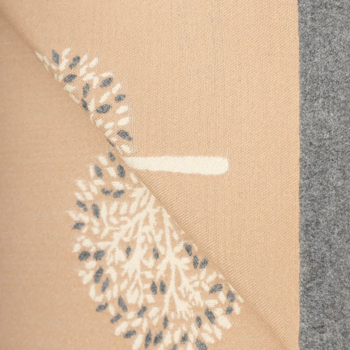 Welsh Woollens Mini Tree Super Soft Stole Dark Beige/Grey