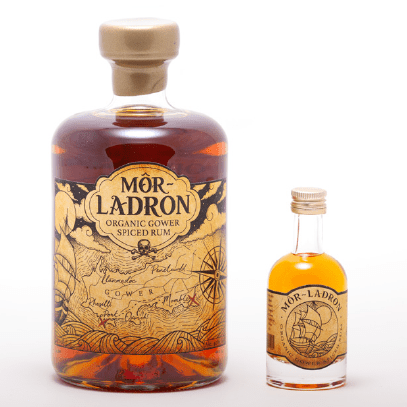 Mor Ladron Organic Rum 40%, 5cl (Gower Gin Company) - Giftware Wales
