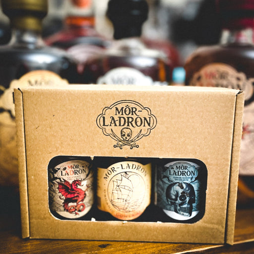 Mor Ladron Spiced Rum Miniature gift set x 3 5cl - Giftware Wales