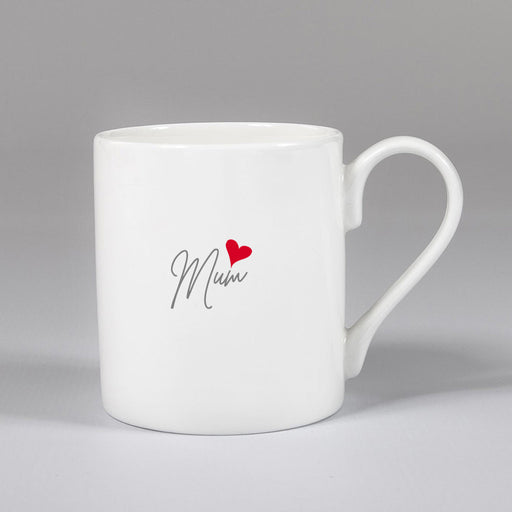 Mum Heart Script Bone China Mug - Balmoral - Giftware Wales