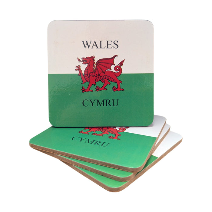 Wales Flag Coaster (Pack of 4)