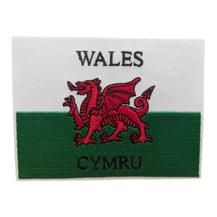 Wales Flag Iron On Embroidered Patch