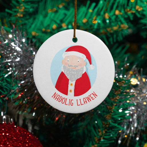 Nadolig Llawen Father Christmas Tree Decoration - Giftware Wales