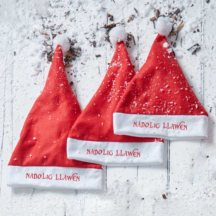 Nadolig Llawen Santa Hat 3 PACK SPECIAL - Giftware Wales
