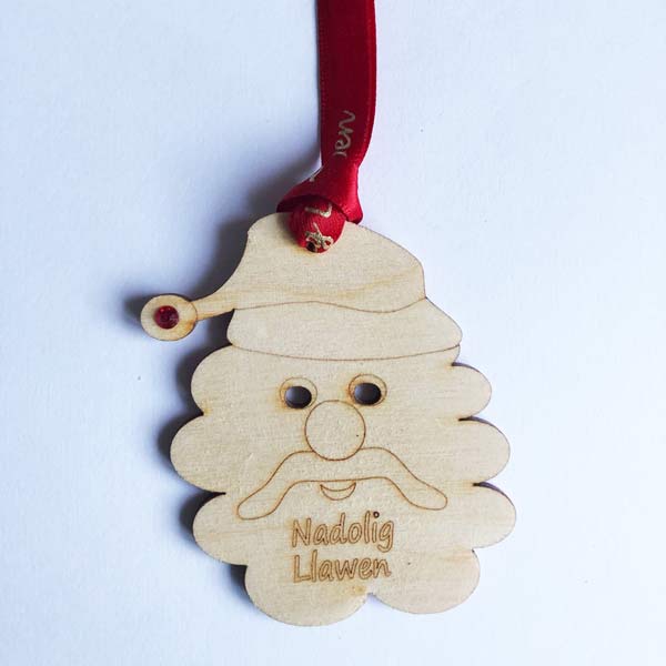 Nadolig Llawen Welsh - Father Christmas Hanger - Giftware Wales