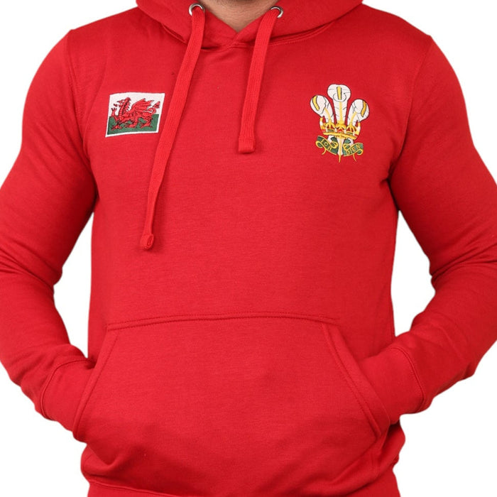 Shak Overhead Hoodie | Comfortable Pullover Hoodie with Welsh Dragon Detailing | Soft Cotton Blend, Warm & Durable Casual Sweatshirt | Everyday Streetwear & Supporters Hoodie for Men, Women & Teens