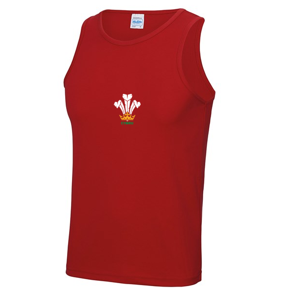 Men's Cool Dry® Gym Vest - Cymru Feathers