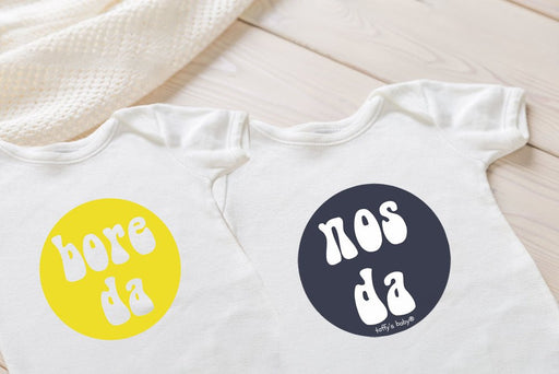 Nos Da - Bore Da - Welsh Baby Grow package (WBWY) - Giftware Wales
