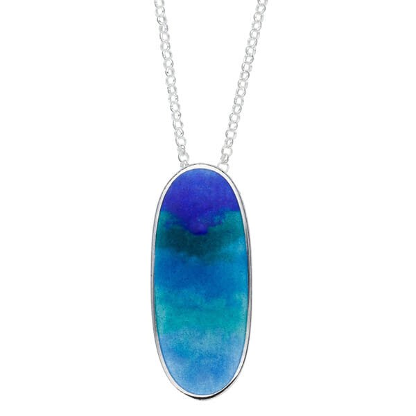 Ocean enamelled pendant (SP978) - Giftware Wales