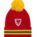 Official FAW Welsh Football Bobble Hat - RED - Giftware Wales