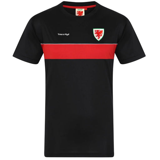 Official Welsh FAW® Football Shirt BLACK - Giftware Wales