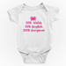 Welsh Baby Grow - 50% Welsh 50% English 100% Gorgeous