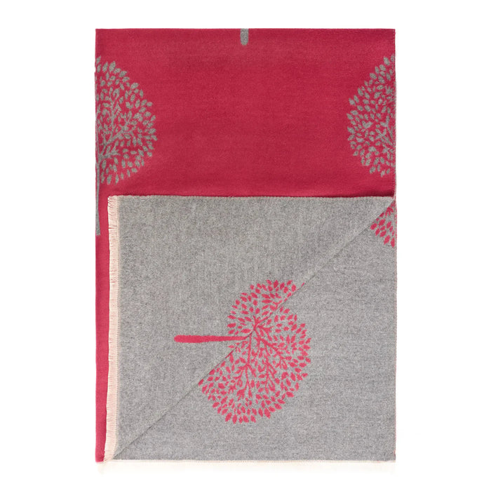 Welsh Woollens Original Tree Super Soft Stole Burgundy/Grey