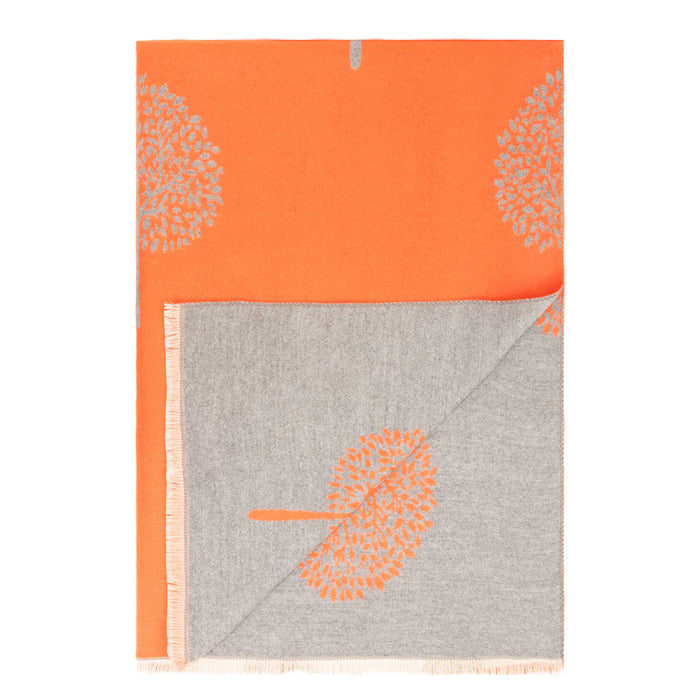 Welsh Woollens Original Tree Super Soft Stole Orange/Grey