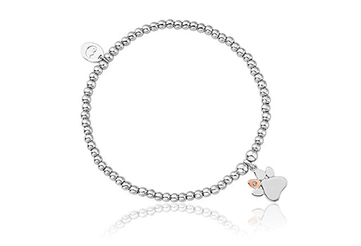 Paw Print White Topaz Affinity Bead Bracelet by Clogau® - Giftware Wales