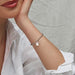 Paw Print White Topaz Affinity Bead Bracelet by Clogau® - Giftware Wales
