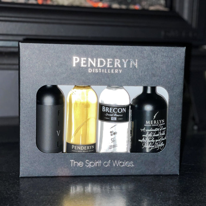 Penderyn 'The Spirit of Wales' Gift Set, 4 x 5cl - Giftware Wales