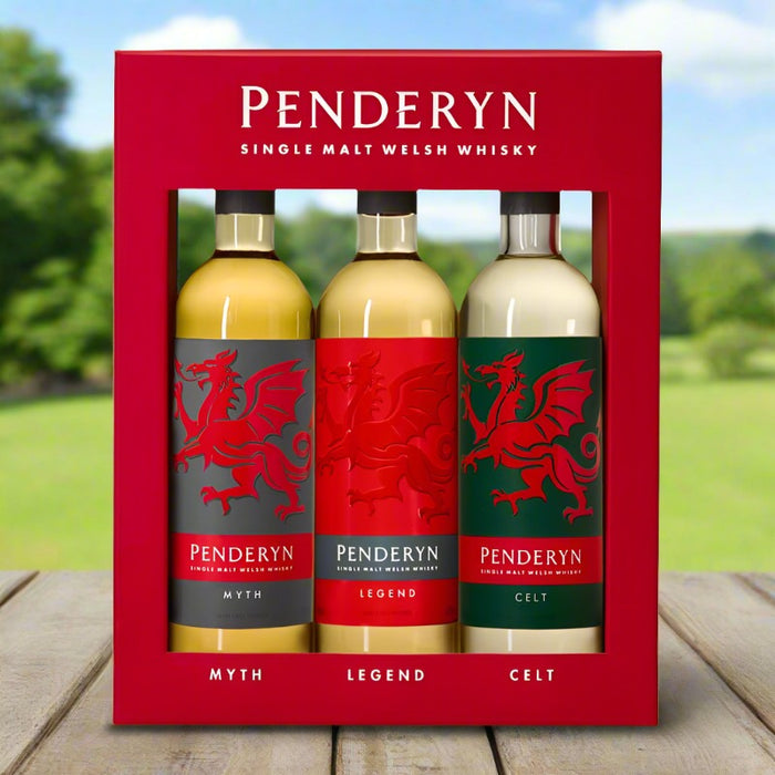 Penderyn Whisky Dragon Gift Box 3X20CL - Giftware Wales