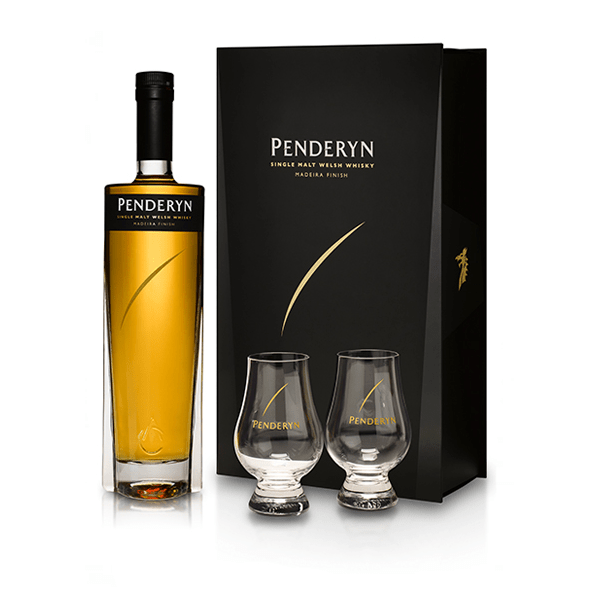 Penderyn, Whisky Madeira 70cl & 2 Glasses Gift set - Giftware Wales