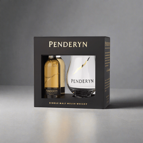 Penderyn Whisky Tasting Pack Gift Set, 2 x 5cl & Glass - Giftware Wales