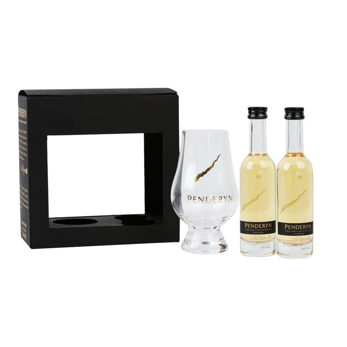 Penderyn Whisky Tasting Pack Gift Set, 2 x 5cl & Glass - Giftware Wales