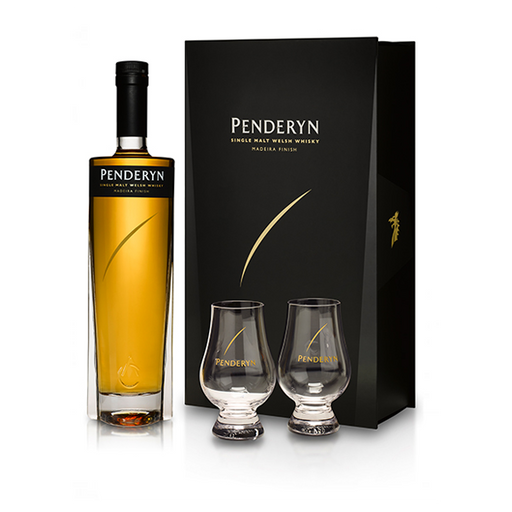 Penderyn, Whisky Madeira 70cl & 2 Glasses Gift set