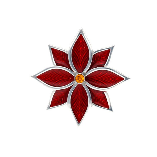 Poinsettia brooch PB2042 - Giftware Wales