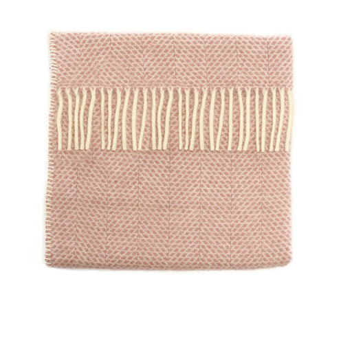 Pram Blanket Beehive Dusky Pink - Pure New Wool Blanket by Tweedmill® - Giftware Wales