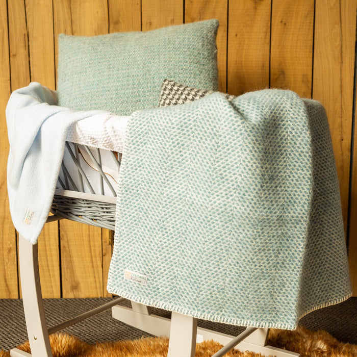 Pram Blanket Beehive Petrol - Pure New Wool Blanket by Tweedmill® - Giftware Wales