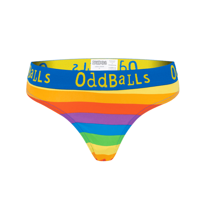 Rainbow - Ladies Thong by OddBalls - Giftware Wales