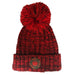 Red and Black Marl - Welsh Dragon Bobble Hat - Giftware Wales