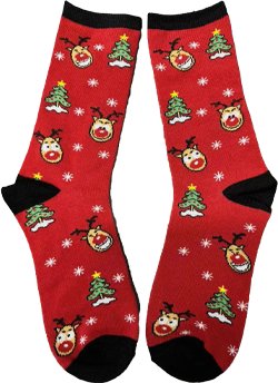 Reindeer Christmas Socks | Soft Feel Luxury - Giftware Wales