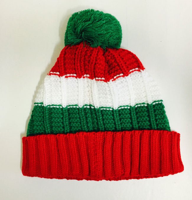 Retro Knitted Welsh Bobble Hat - Giftware Wales