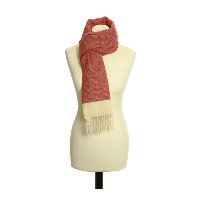 Scarf Herringbone Red Apple by Tweedmill® - Giftware Wales