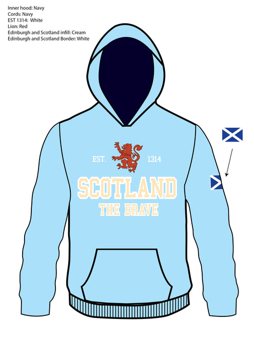 Kids Scotland Est 1314 The Brave Hoodie