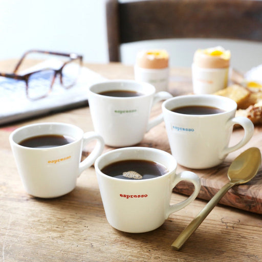 Set 4 Espresso Mugs - By Keith Brymer Jones - Giftware Wales