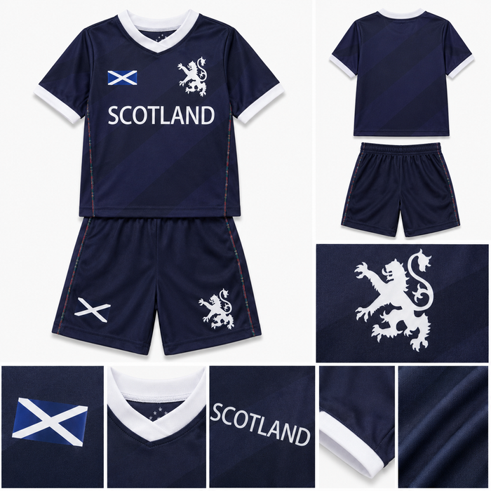 Kids Seyer Scotland Navy Football Kit